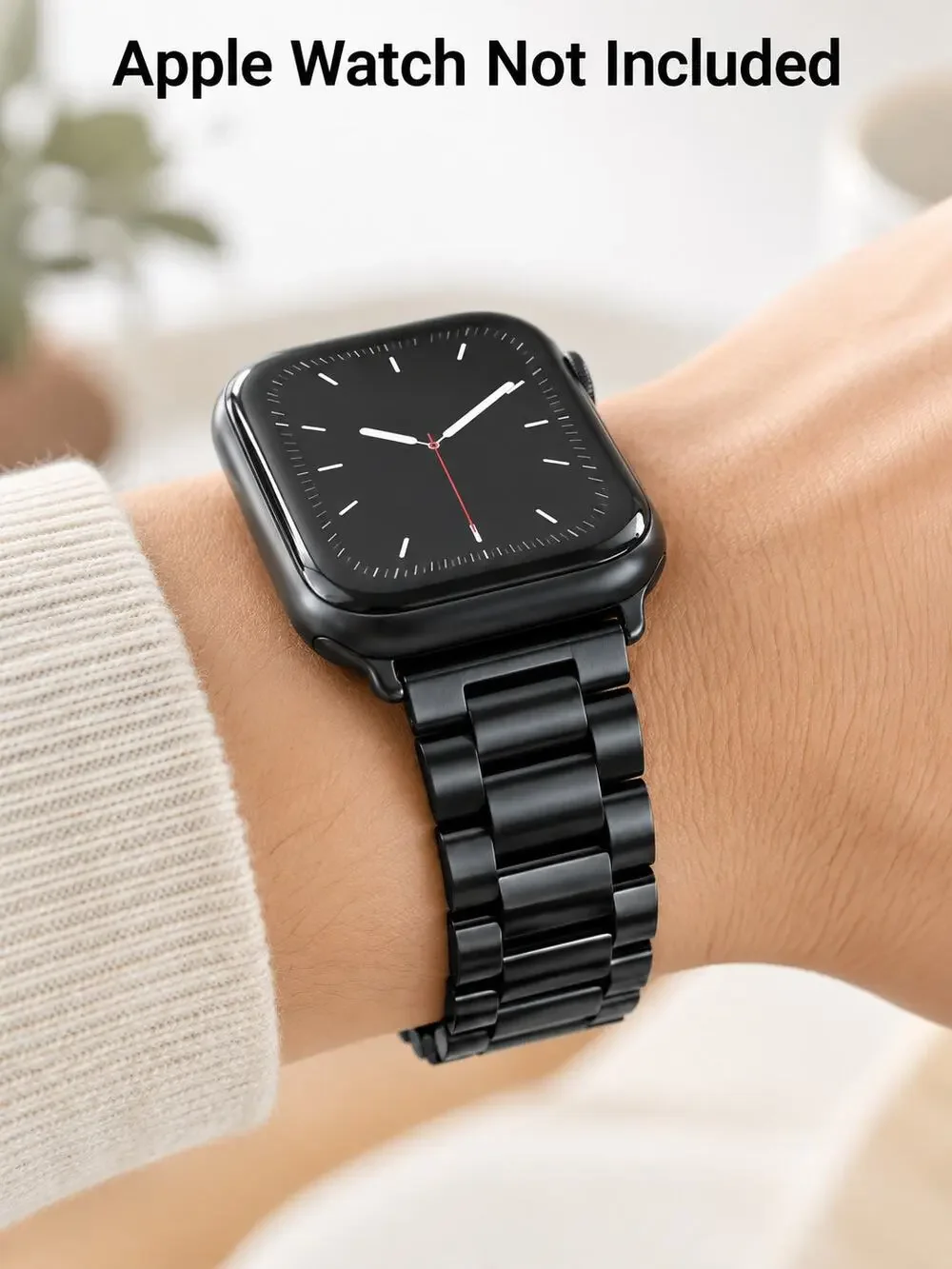 F.G. Black Band & Clasp  for Apple Watch Clasp 38/40/41mm  4,5,6,7,8,9 & SE